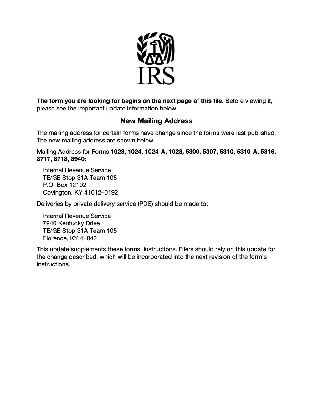 Page 1 of 6 of the official IRS Form 1028 PDF (Rev. September 2006)