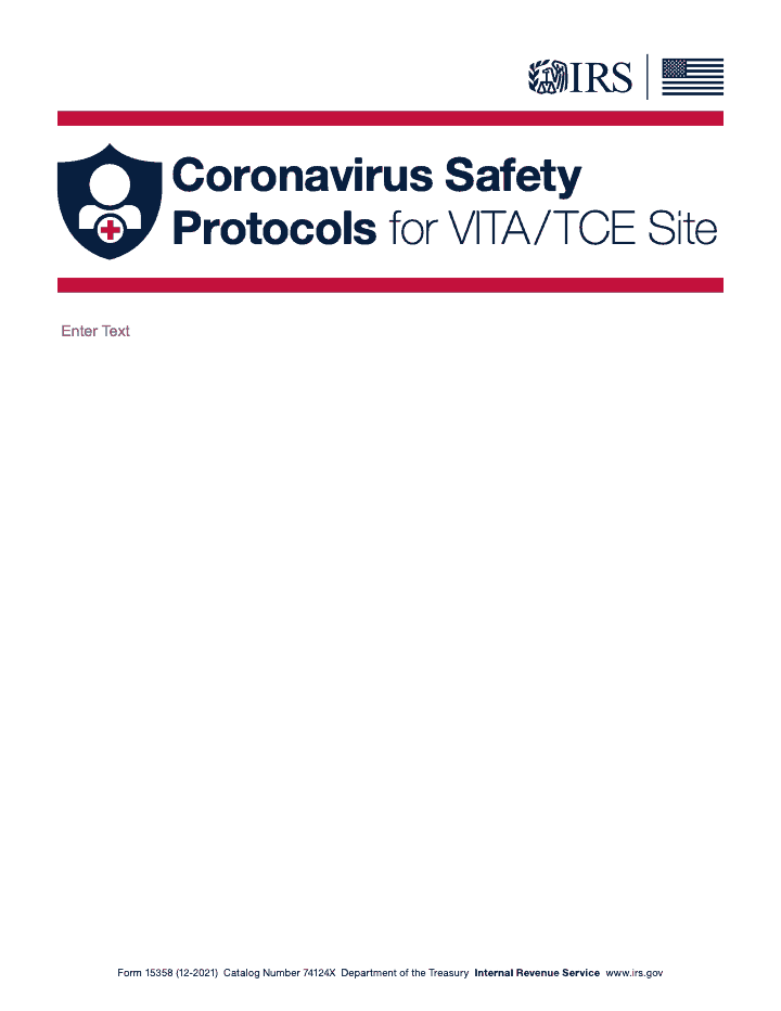 Page 1 of 1 of the official IRS Form 15358 PDF (December 2021 edition)