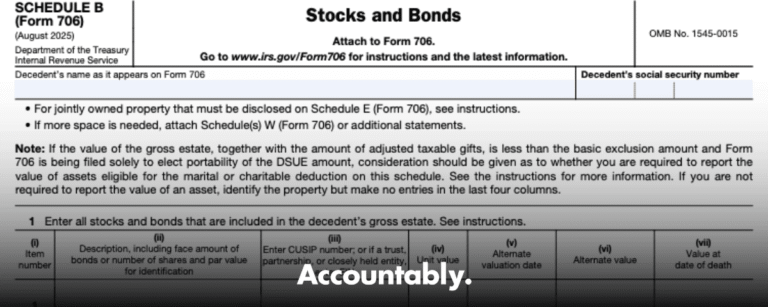 Form 706 (Schedule B)