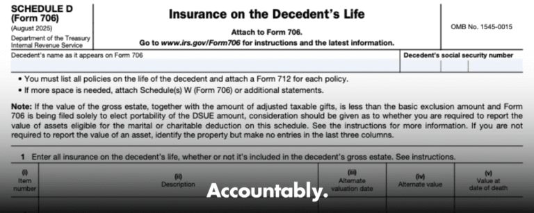 Form 706 (Schedule D)