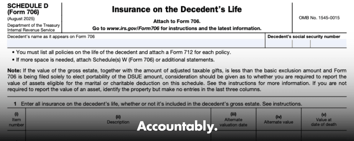 Form 706 (Schedule D)