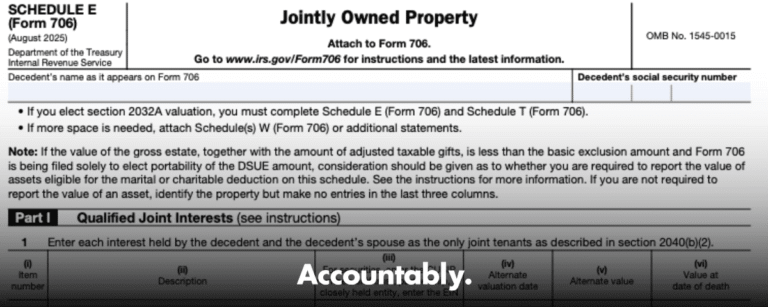 Form 706 (Schedule E)