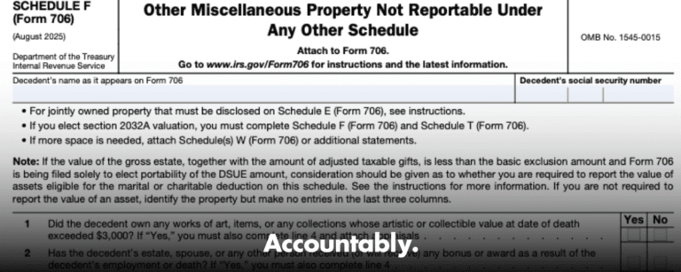 Form 706 (Schedule F)