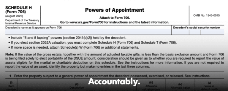 Form 706 (Schedule H)
