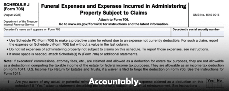 Form 706 (Schedule J)