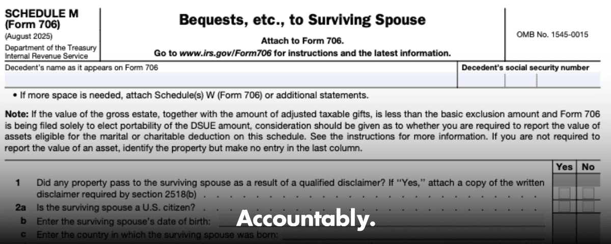 Form 706 (Schedule M)