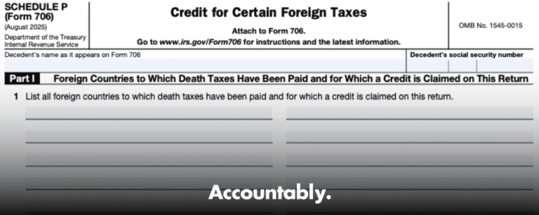 Form 706 (Schedule P)
