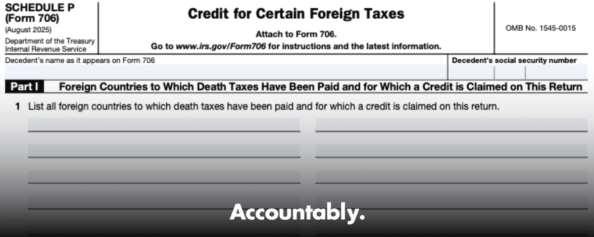 Form 706 (Schedule P)