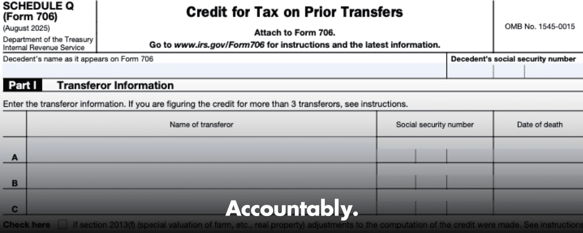 Form 706 (Schedule Q)