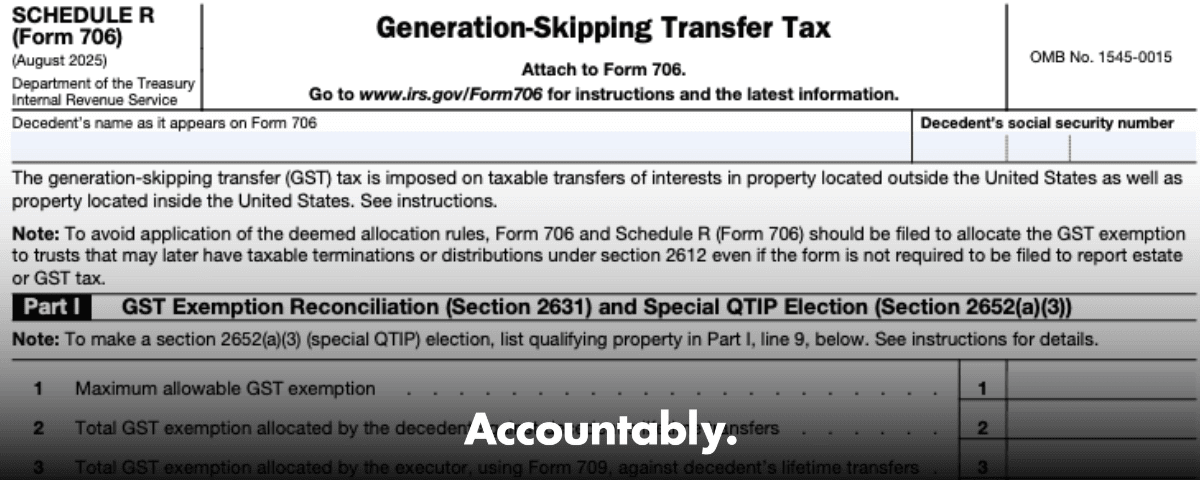 Form 706 (Schedule R)