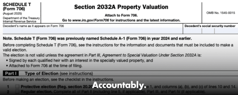 Form 706 (Schedule T)