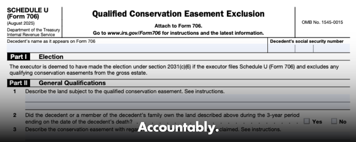 Form 706 (Schedule U)