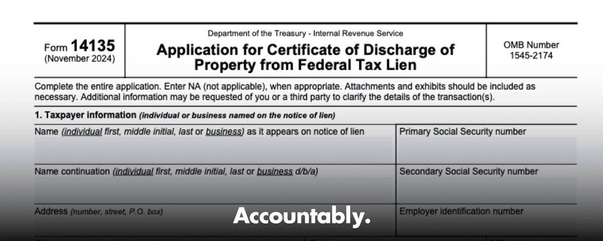 IRS Form 14135 - Certificate of Discharge Guide for Closings ...
