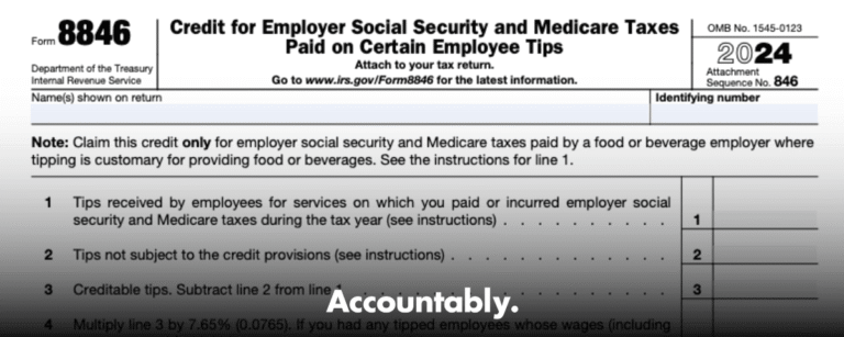 Form 8846 - FICA Tip Credit Guide for Restaurants – Accountably.com