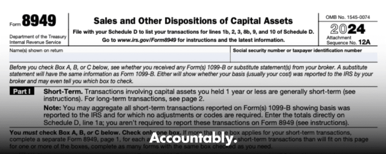 Form 8949 - How to Report Capital Gains & Losses – Accountably.com