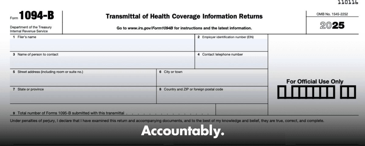 Form 1094-B - Deadlines, Line 9, E‑File Guide – Accountably.com