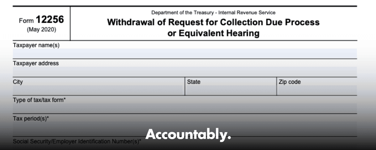 Form 12256 - How to Withdraw a CDP or Equivalent Hearing Safely ...