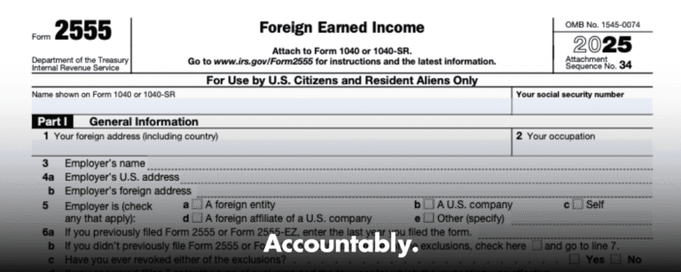 Form 2555 - Foreign Earned Income Exclusion & Housing – Accountably.com