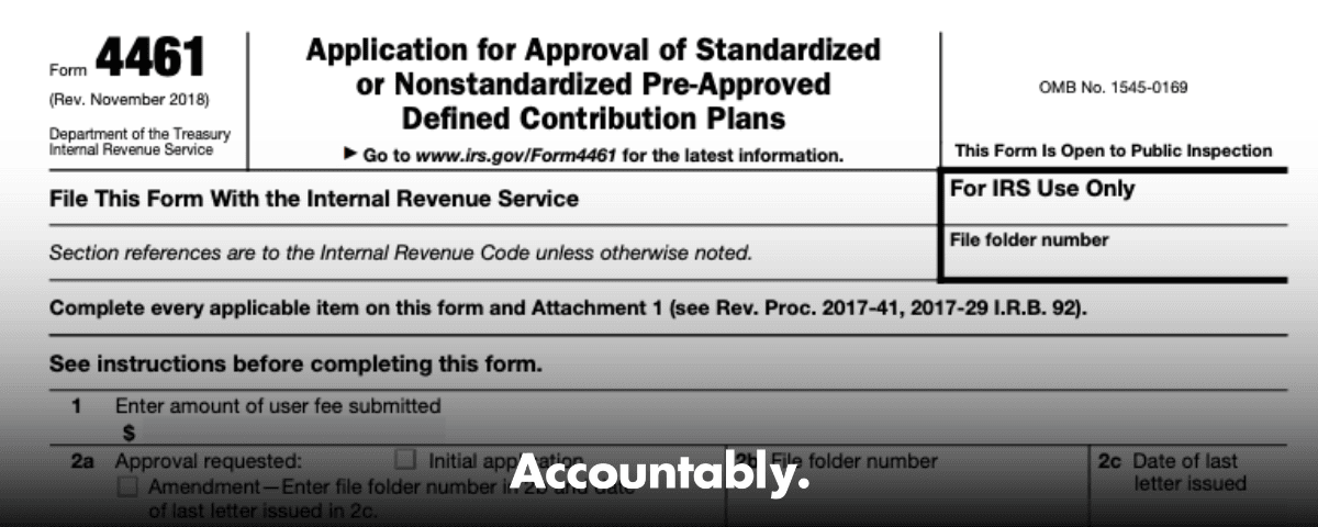 Form 4461 - IRS Opinion Letter: Pay.gov Filing Guide & Fees ...
