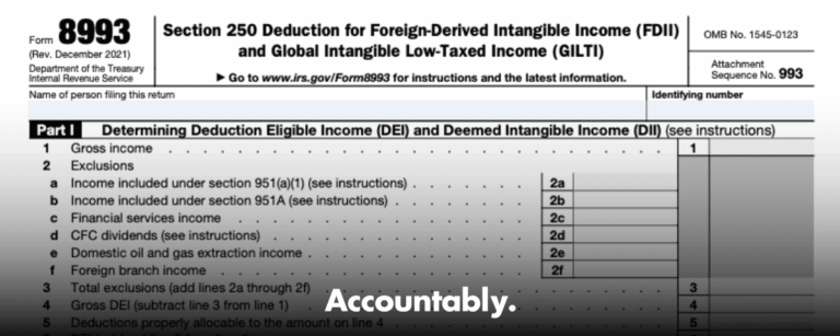Form 8993 - Section 250 FDII & GILTI Guide – Accountably.com
