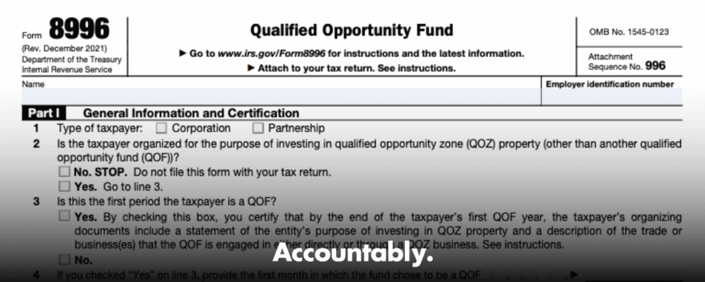 Form 8996 - QOF 90% Test & Filing Guide – Accountably.com