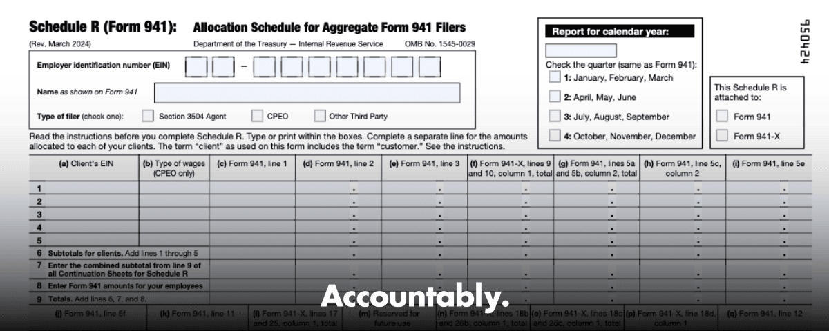 Form 941 Schedule R - Updates, Filing Steps, 941‑X Corrections ...