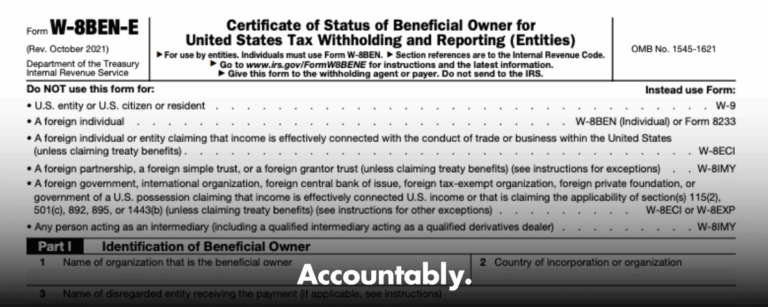 Form W-8BEN-E - Treaty Benefits and Withholding Basics – Accountably.com
