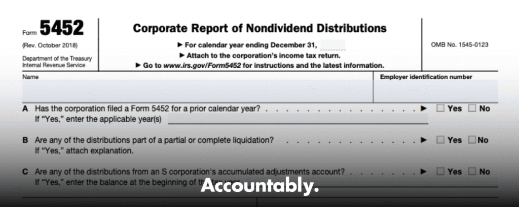 Form 5452 Guide - Nondividend Distributions and Liquidations ...
