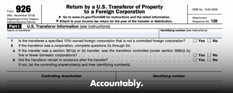 Form 926 - Transfers to Foreign Corporations Filing Guide – Accountably.com